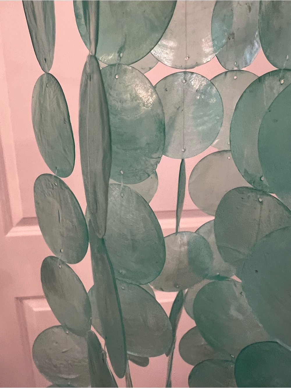 Beautiful Turquoise/Light Green Sea Shell Wind Chimes - Picture 4 of 9